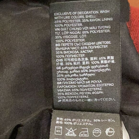 H&M Plaid Oversized Shirt Jacket Shacket Red Black Small Blogger Favorite - Picture 14 of 15